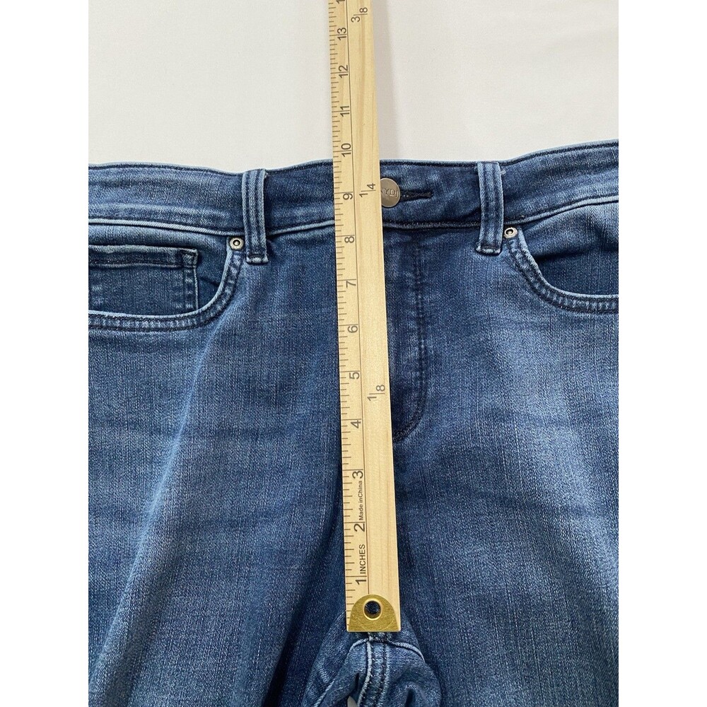 NYDJ Jeans Womens 10 Blue Marilyn Straight Lift Tuck Stretch Medium Wash Denim - Picture 5 of 7